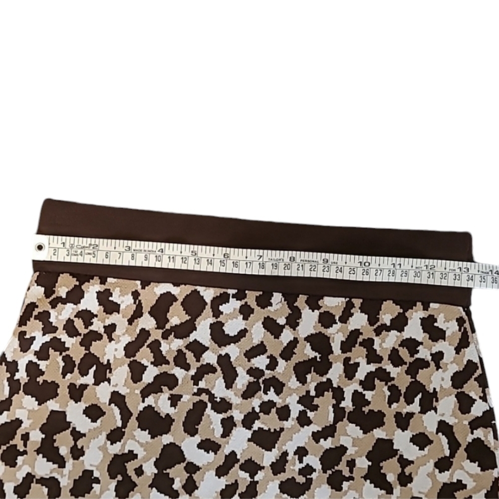 New York & Company 7th Avenue Studio xs midi pencil sweater skirt animal print - Picture 5 of 9